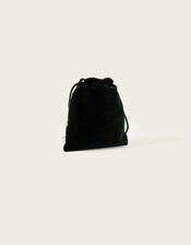 Velvet Embellished Star Pouch Bag, , large