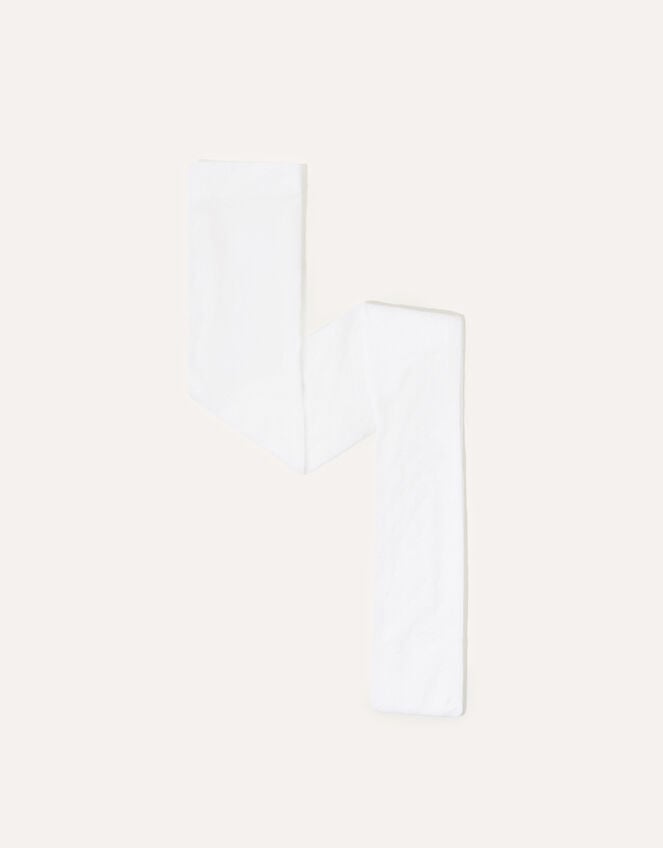Spot Print Tights, White (WHITE), large
