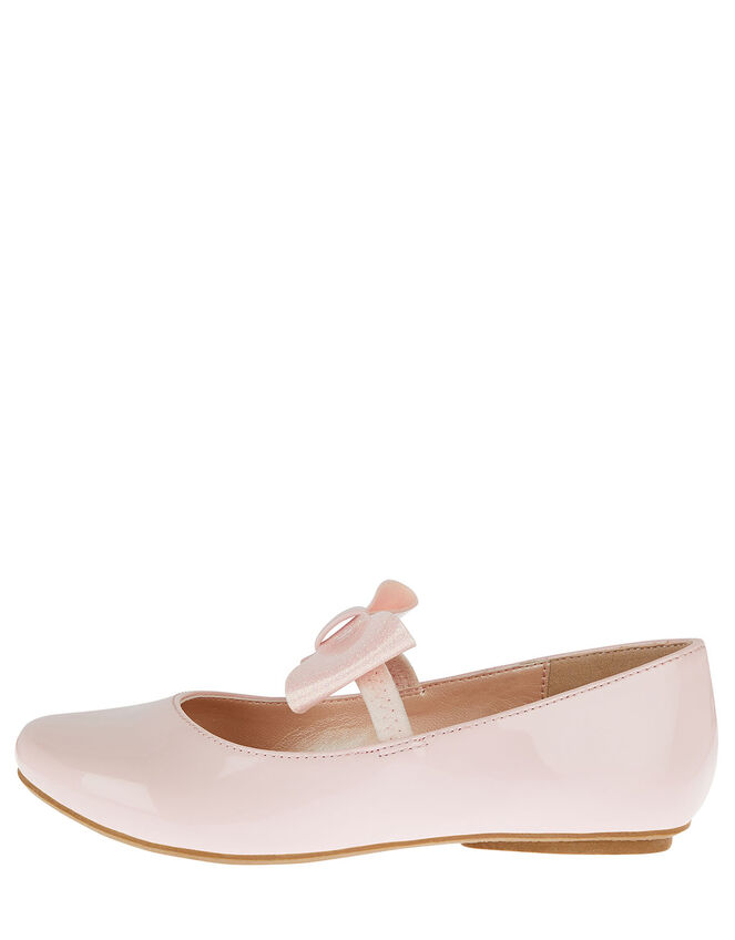 Patent Bow Ballerina Flats, Pink (PINK), large