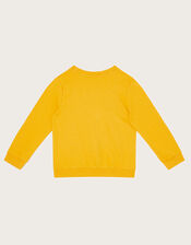 Stag Sweatshirt, Yellow (MUSTARD), large