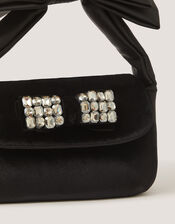 Gemstone Bow Velvet Bag, , large