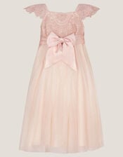 Estella Lace Bodice Dress, Pink (PINK), large