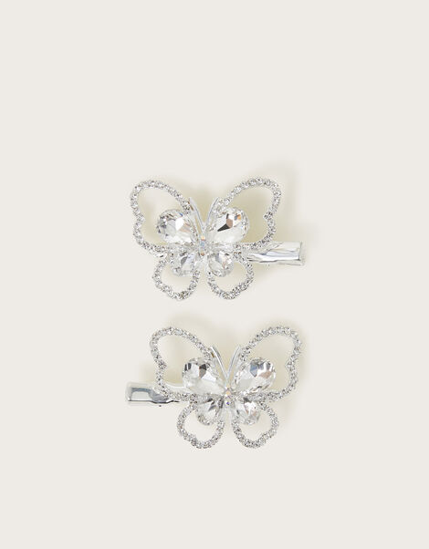 2-Pack Jewel Butterfly Hair Clips, , large