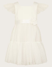 Baby Catrina Scuba Dress, Ivory (IVORY), large