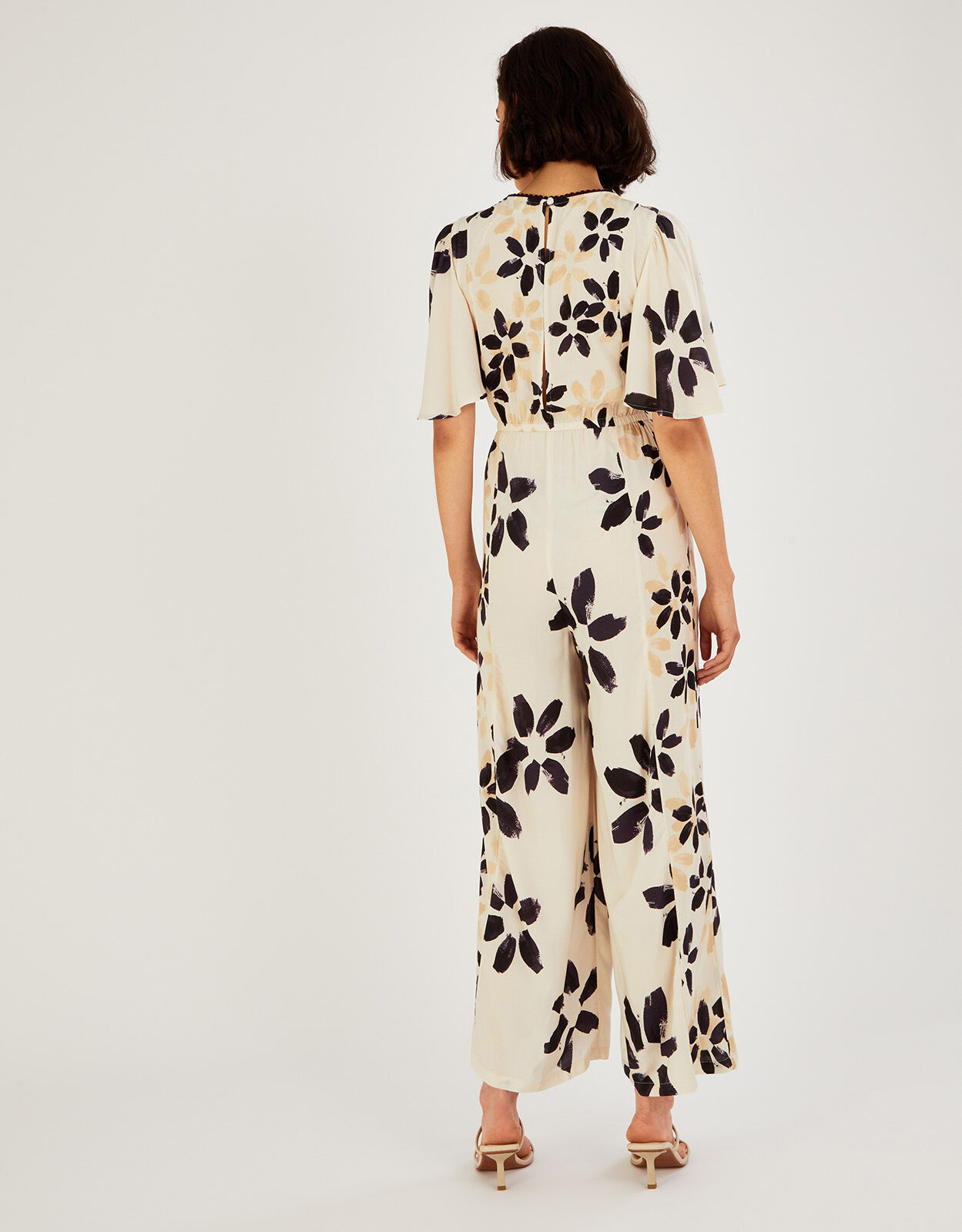 Floral embroidered jumpsuit top