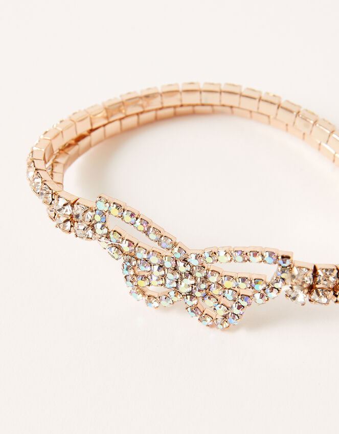 Diamante Butterfly Stretch Bracelet, , large