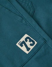 Plain Cuffed Pants, Blue (BLUE), large