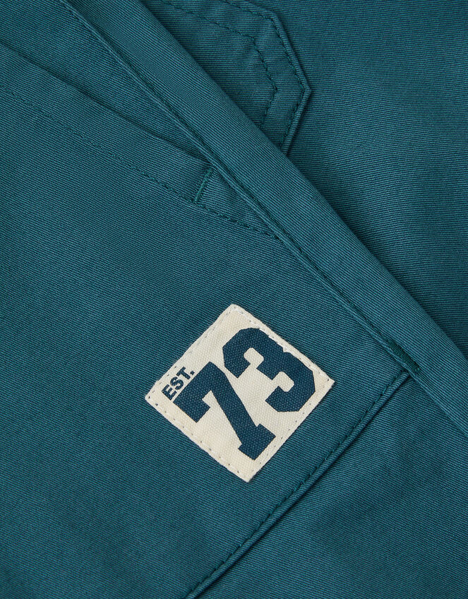 Plain Cuffed Pants, Blue (BLUE), large