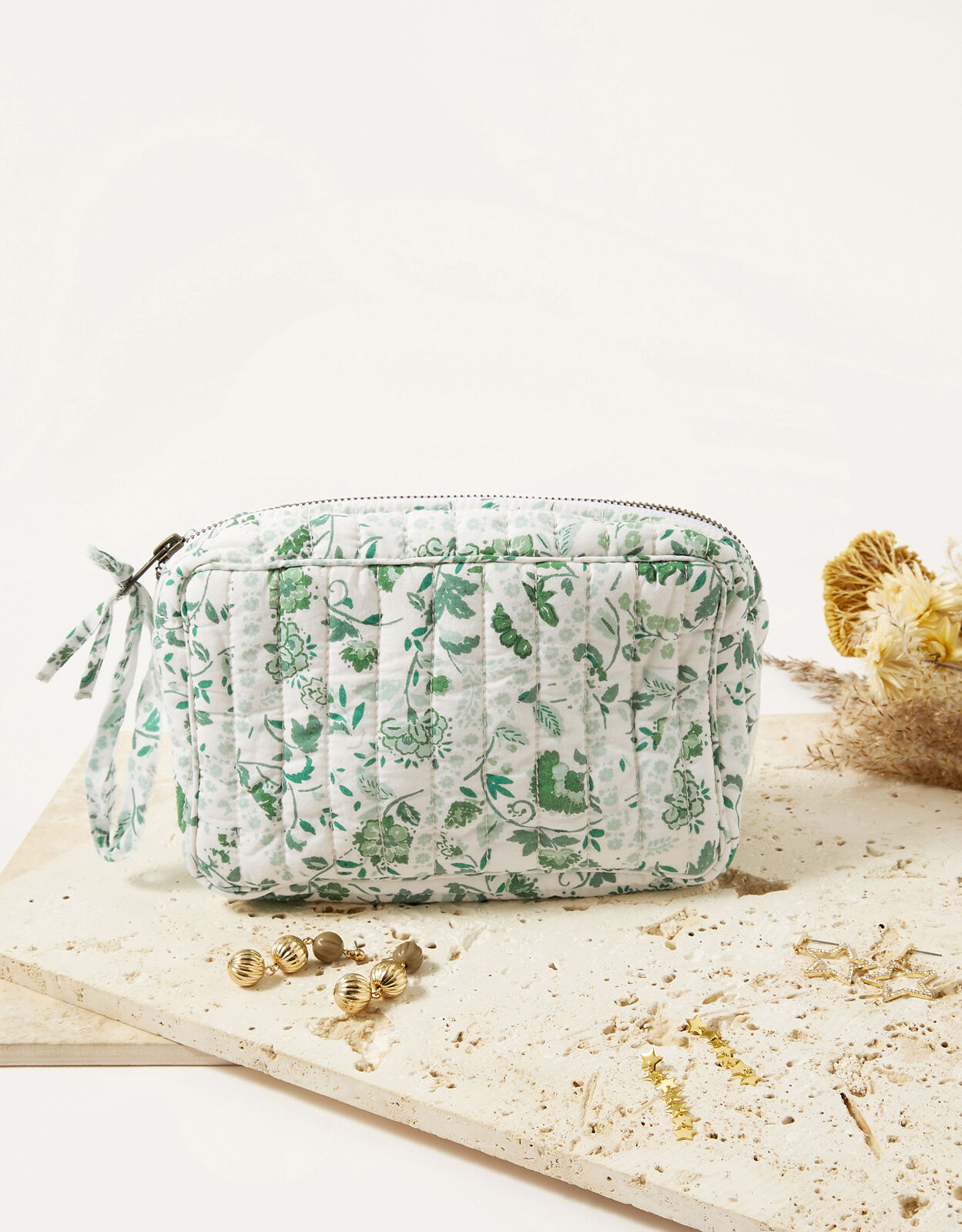 floral print makeup bag