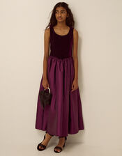 Ohio A-Line Velvet Prom Dress, Purple (PURPLE), large