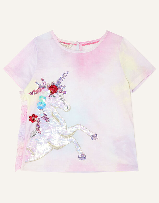 Ombre Sequin Unicorn T-Shirt, Pink (PINK), large