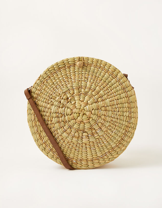 Rosa Round Straw CrossBody Bag