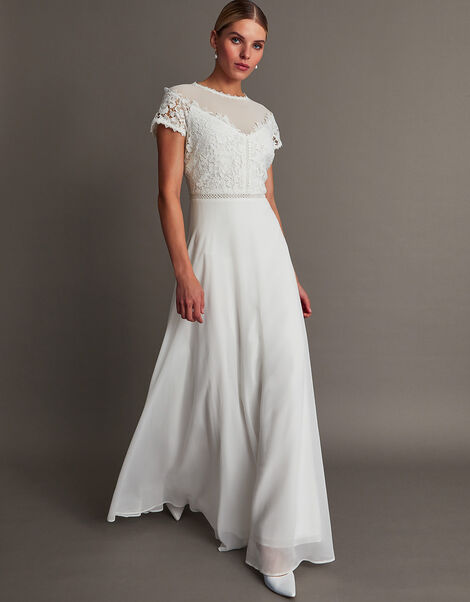 Angela Lace Bridal Maxi Dress Ivory, Ivory (IVORY), large