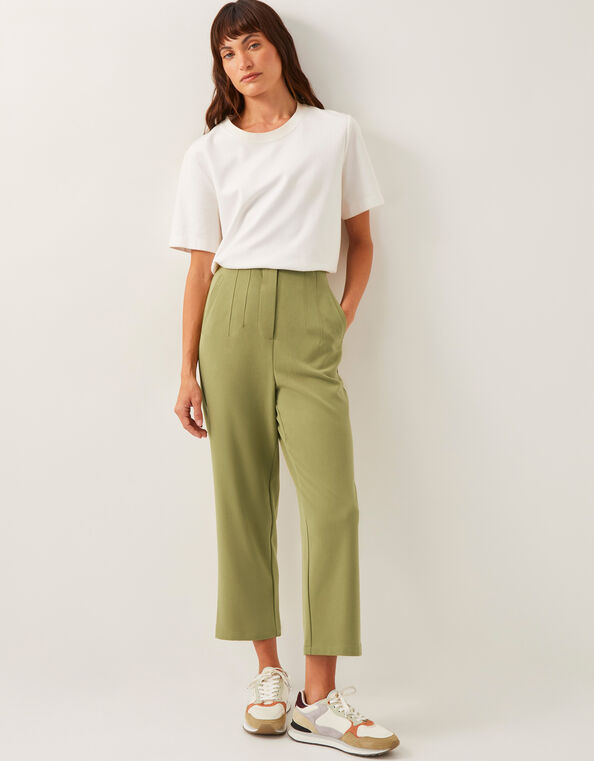 Adeline High-Waisted Suit Pants, Green (GREEN), large