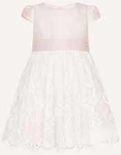 Baby Lace Skirt Bridesmaid Dress, Pink (PINK), large