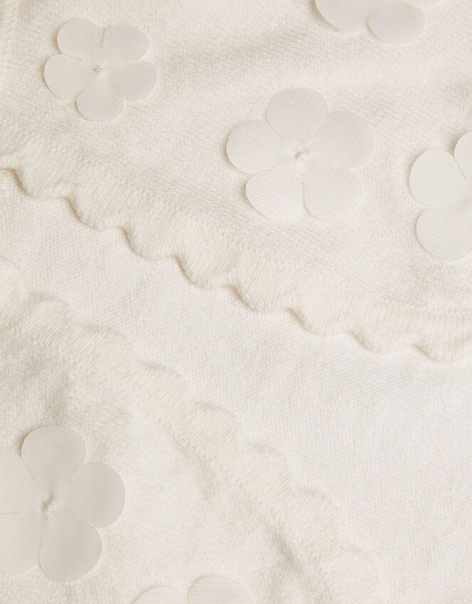 Baby 3D Petals Cardigan, Ivory (IVORY), large