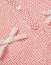 Bow Knit Cardigan, Pink (PINK), large