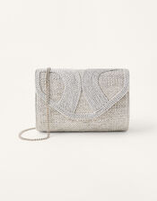 Metallic Rope Envelope Clutch Bag , , large