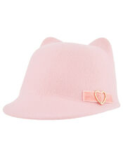 Penny Ribbon Cat Bowler Hat, Pink (PINK), large
