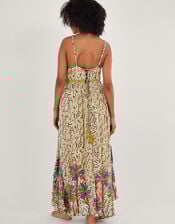 Handkerchief Hem Print Dress, Yellow (YELLOW), large