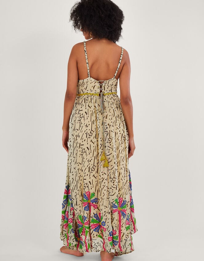 Handkerchief Hem Print Dress, Yellow (YELLOW), large