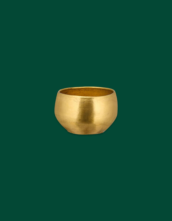 Nkuku Atsu Brass Small Planter , , large