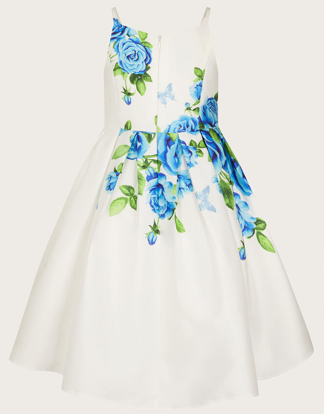 Romany Roses Duchess Twill Dress, Ivory (IVORY), large