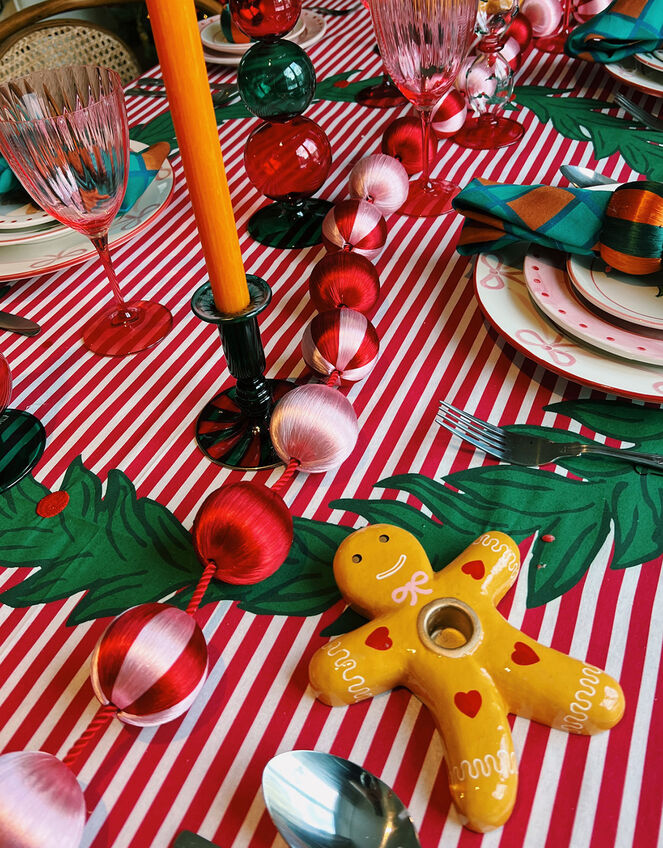 Anna and Nina Candy Cane Stripe Garland, , large