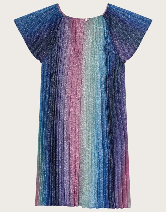 Ombre Rainbow Pleated Dress, Multi (MULTI), large
