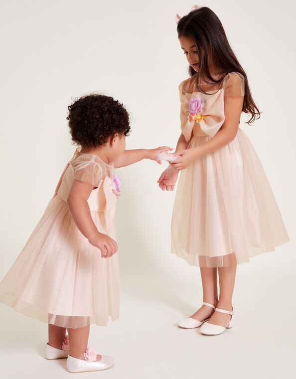 Baby Blossom Bow Bodice Dress, Pink (PINK), large
