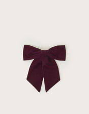 Velvet Bow Hair Clip, , large