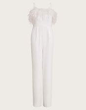 Diane Feather Bridal Jumpsuit, Ivory (IVORY), large