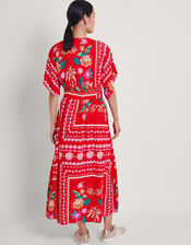 Sandie Floral Print Maxi Dress, Red (RED), large