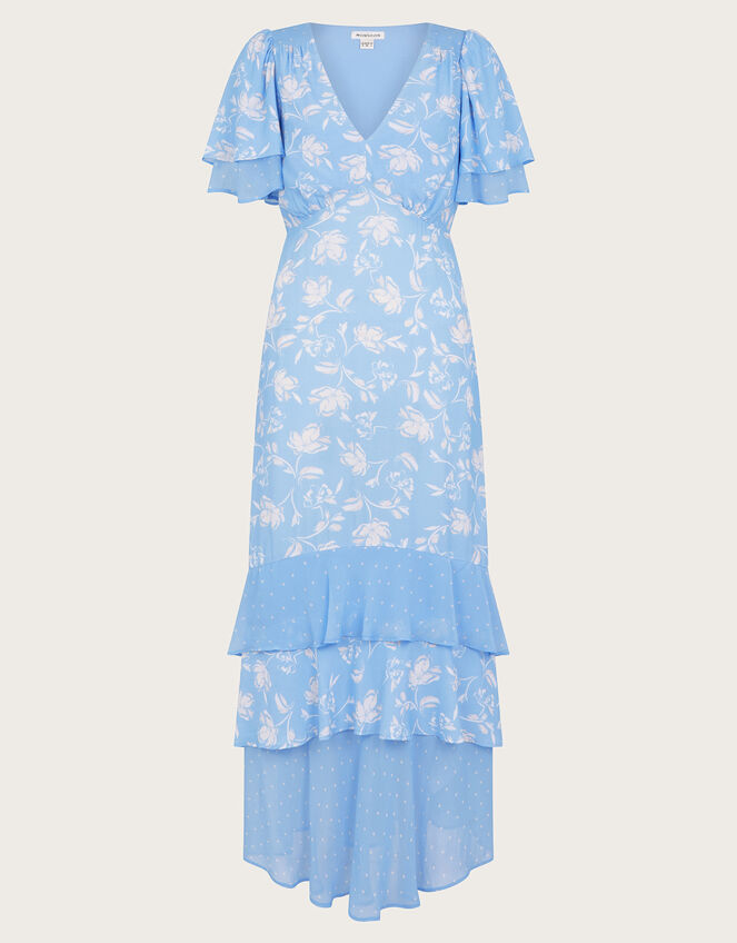 Simone Tiered Dress, Blue (BLUE), large