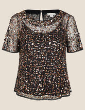 Toni Sequin T-Shirt, Black (BLACK), large