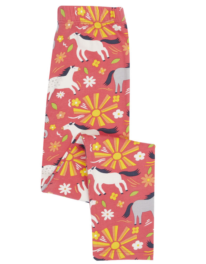 Frugi Libby Printed Leggings, Pink (PINK), large