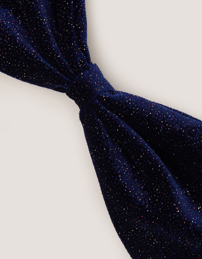 Sparkle Velvet Bow Hair Clip, Blue (NAVY), large