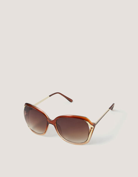 Oversized Ombr&eacute; Wrap Sunglasses, , large