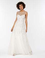 Victoria Embellished Maxi Wedding Dress, Ivory (IVORY), large