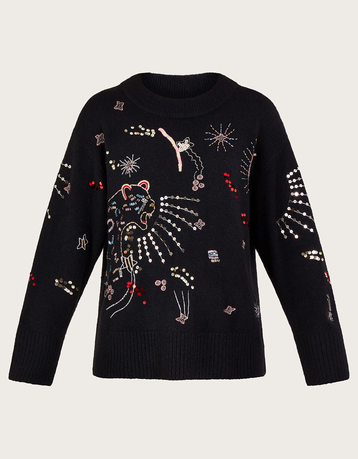 Black leopard jumper top