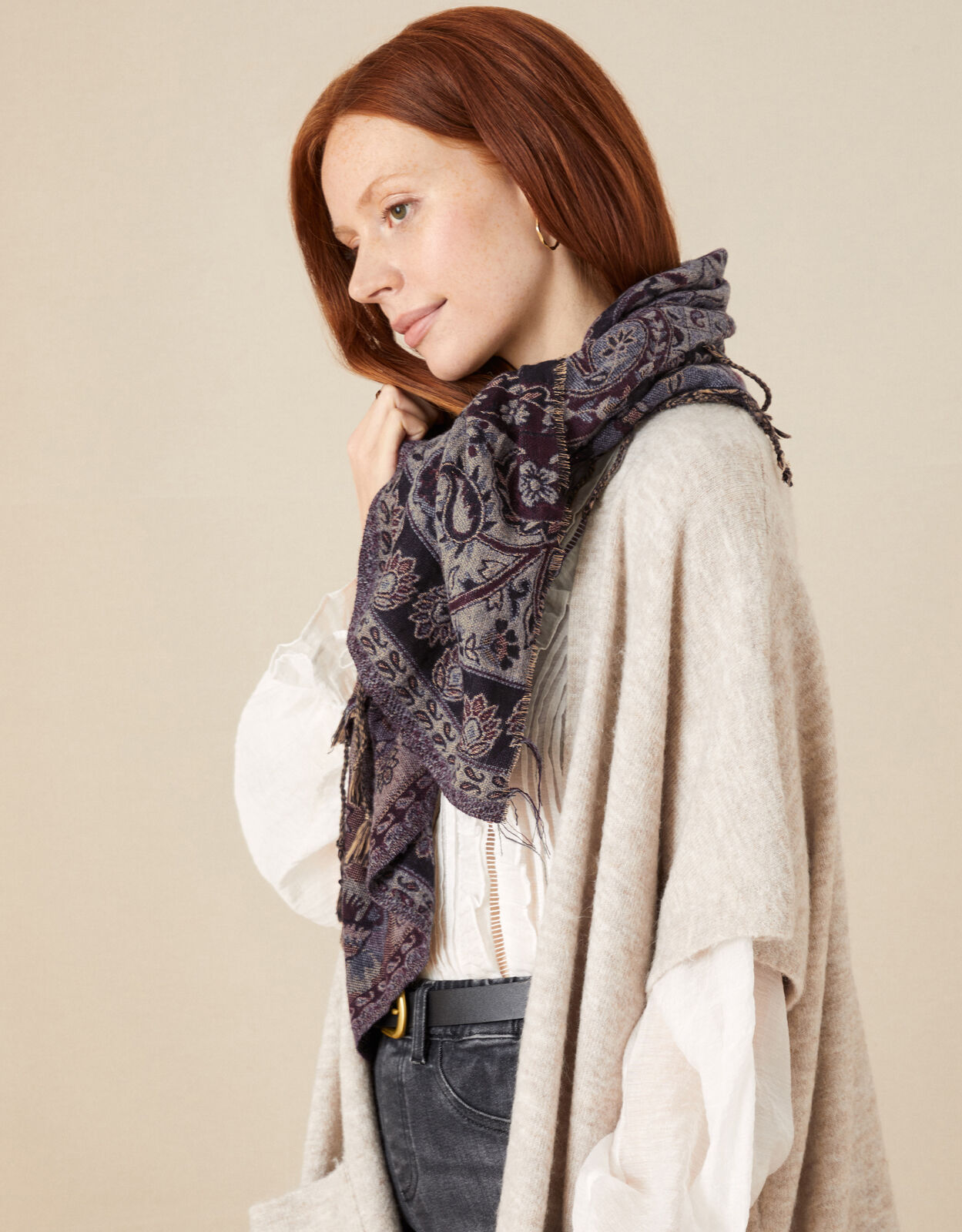 Paisley blanket scarf best sale
