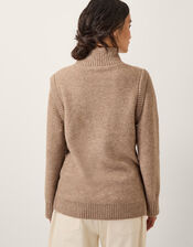 Candice Embellished Cable Knit Jumper, Mink (MINK), large