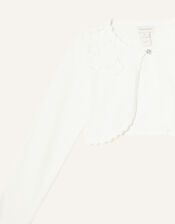 3D Flower Cardigan, Ivory (IVORY), large