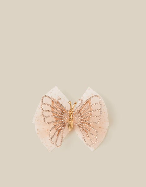 Spring Butterfly Bow Hair Clip, Gold (GOLD), large