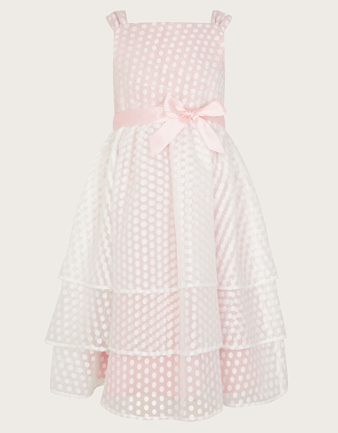 Audrey Organza Spot Dress, Pink (PINK), large