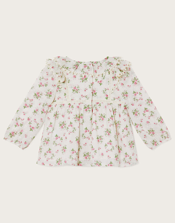 Baby Dobby Ditsy Collar Blouse, Ivory (IVORY), large