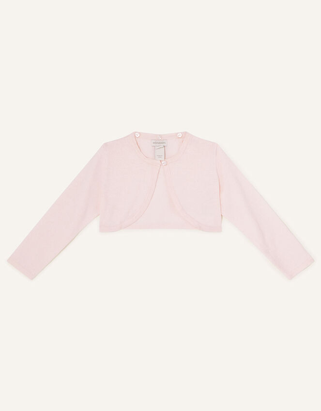 Baby Fluffy Collar Super-Soft Cardigan, Pink (PINK), large