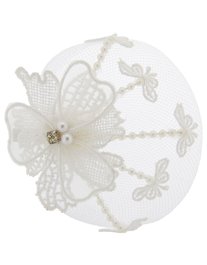 Lacey Flower Net Hair Clip, , large