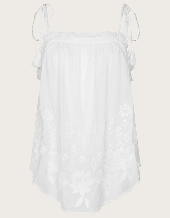 Embroidered cami top in sustainable cotton white - Monsoon Accessorize Malta