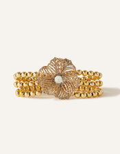 Filigree Flower Bead Bracelet, , large